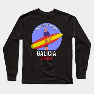 Razo Beach Galicia Spain Long Sleeve T-Shirt